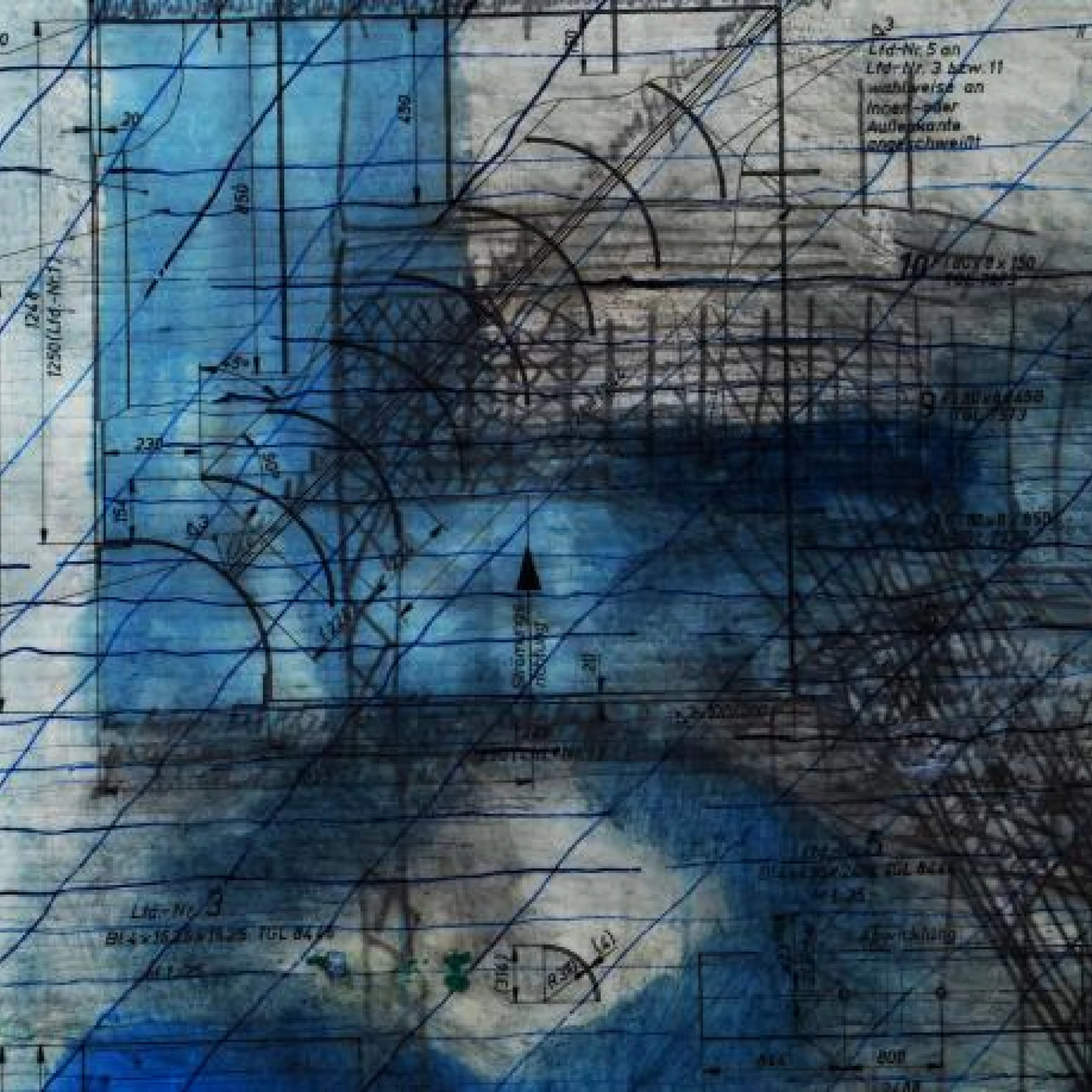 ohne Titel
Tusche und Bleistift auf Bauplan, 2015