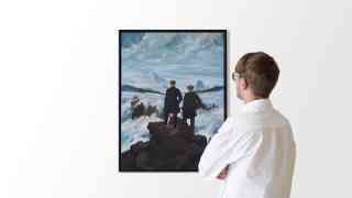Gordon Endt, *Zwei Wanderer*, 2025. Installationsansicht, © Jana Maria Hauschild