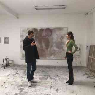 Moritz Scheper und Sybille Springer im Gespräch. Foto: KH Bremen