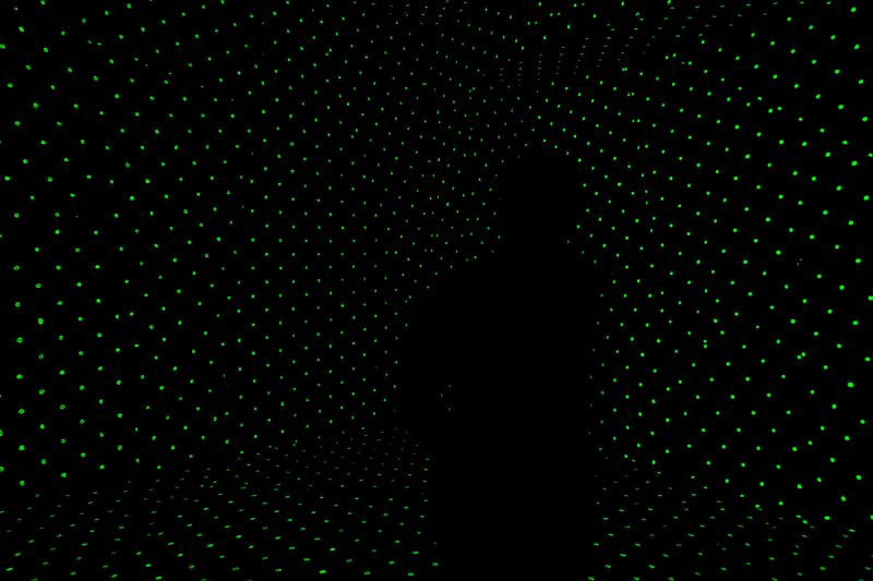 *Irgendwas mit Space*, 2018, room installation with phosphorescent paint, Galerie-Herold, photo: Franziska von den Driesch