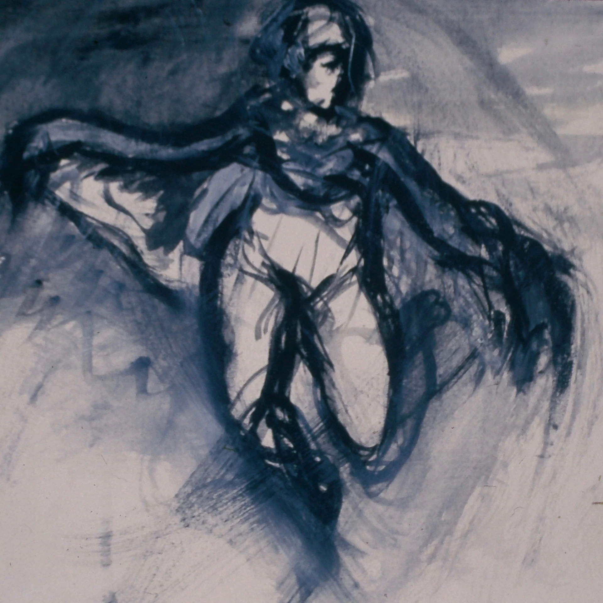 *Engel*, 1998, 45 x 45 cm, Acryl auf Leinwand
