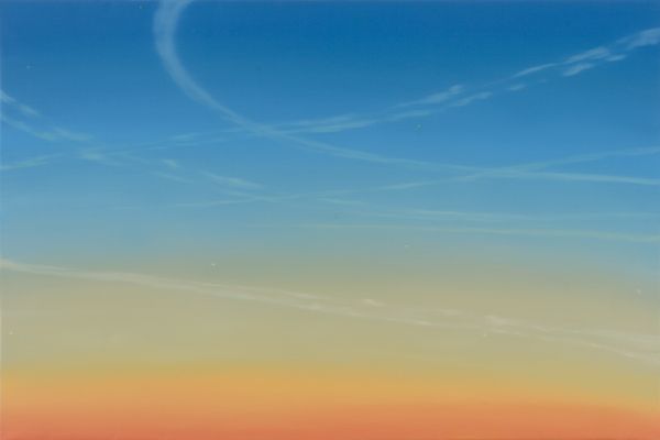 *Himmelsstücke Linien/Punkte III*, 2011, oil on paper, 80 x 120 cm
