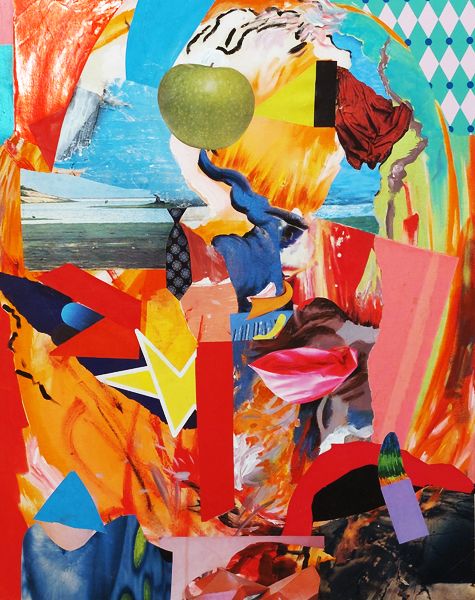 *This Needs To Be Shown*,  100 x 80 cm, acrylic/ paper on canvas, 2024