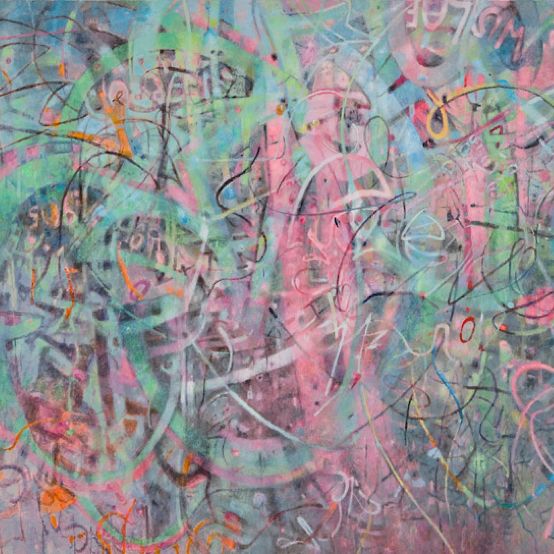 *Gleam: Looming Signs # 03 // Pink*, 2009, Acrylic on canvas, 190 x 200 cm