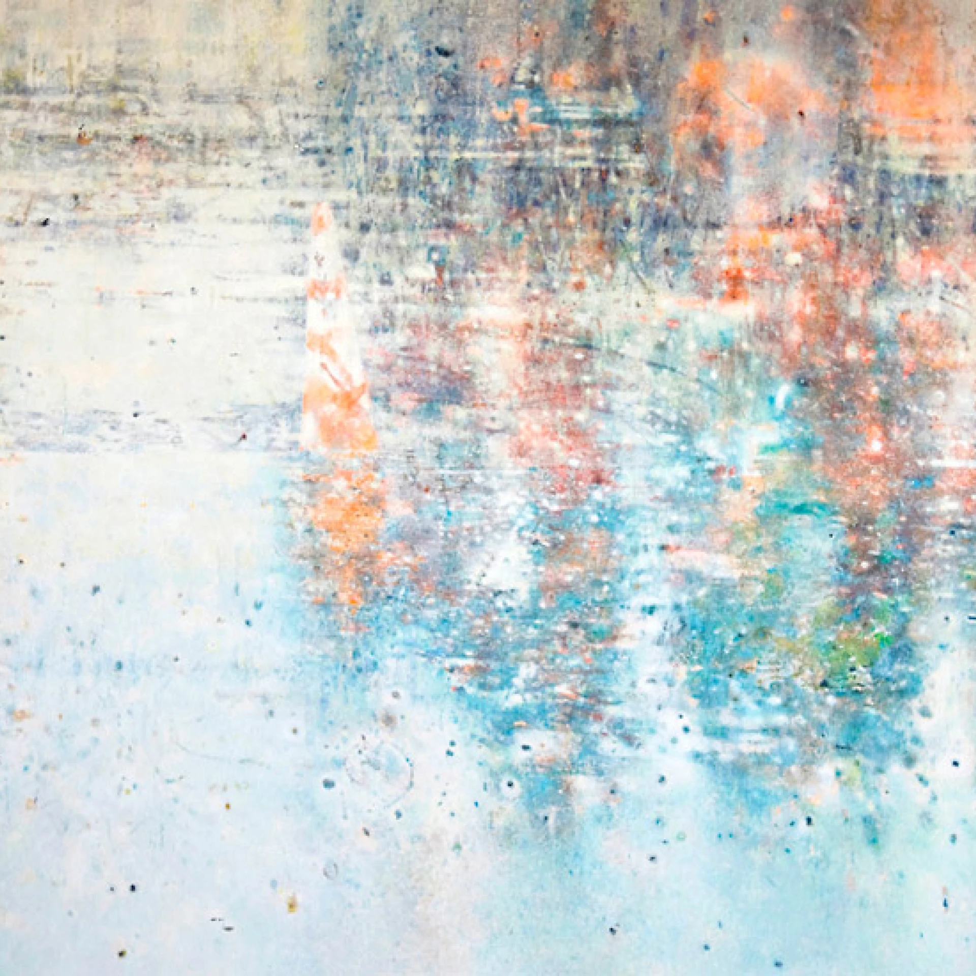 *Rain # 03 // Black Spot*, 2011, Acrylic on canvas, 200 x 350 cm