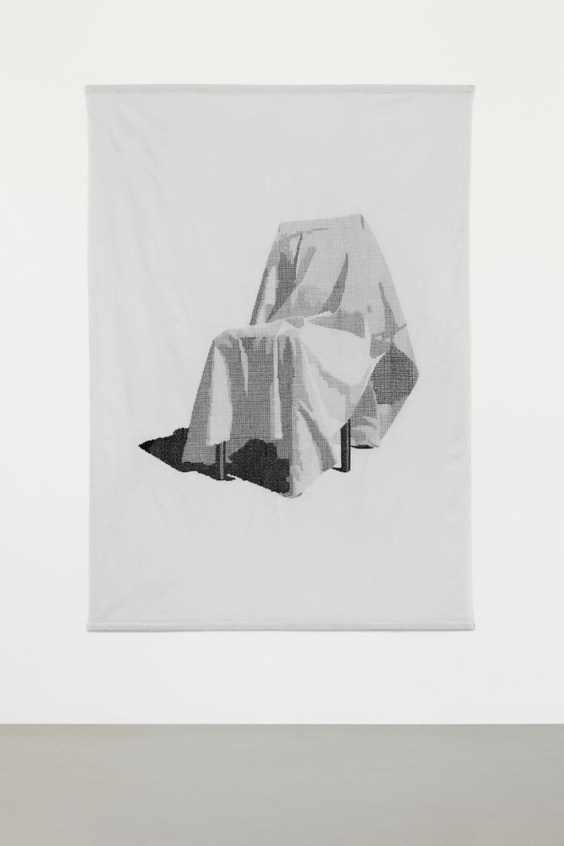 *36000*, 2014/2015, embroidery on linen, 207 x 149 cm